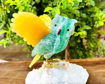 Val St Saint Lambert Belgium Crystal Glass Owl 4