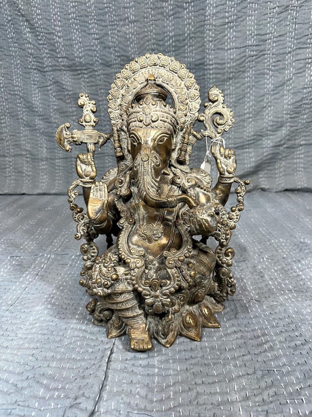 ガネーシャ神ブロンズ彫刻像、インドのブロンズアート、ガンパティ