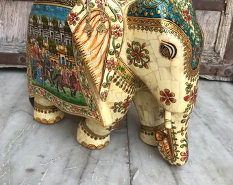 Guru-Shop Elefante Deco Dall`India, Dipinto, Elefante Di