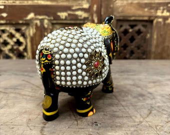 陶器の象の小物 | 象の像 | 動物の置物 | かわいい装飾品 | テーブル