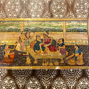 Mughal-Ära Kunstwerk Knochen Inlay Box, Holz Schmuckschatulle, Aufbewahrungsbox, Knochen eingelegte Box, Muttertagsgeschenk, Sammlerstück, Aufbewahrungsbox, selten