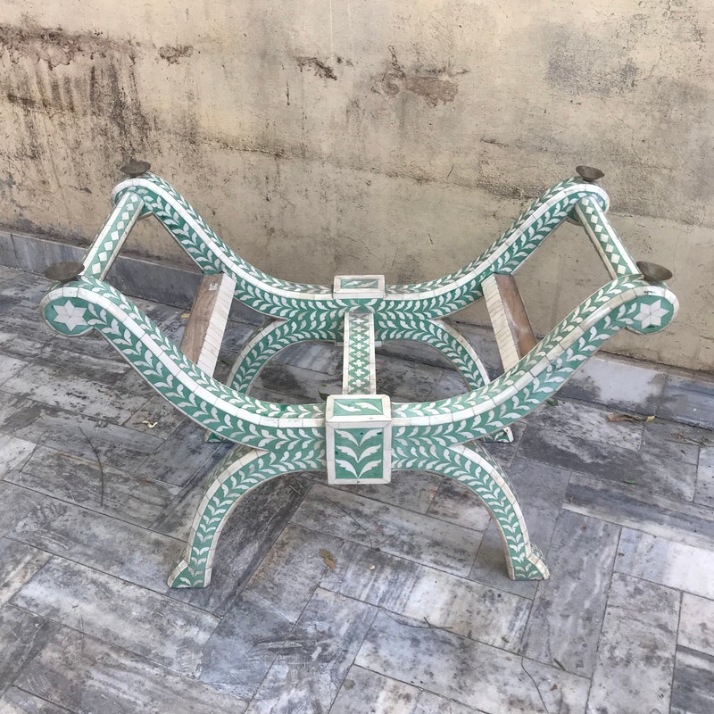 Bone Inlay Bench - Etsy