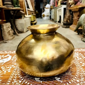 Indian Water Pot, brass, bohemian home style, farmhouse decor, Traditional, Indian decor, collectible, brass item, rustic farmhouse decor