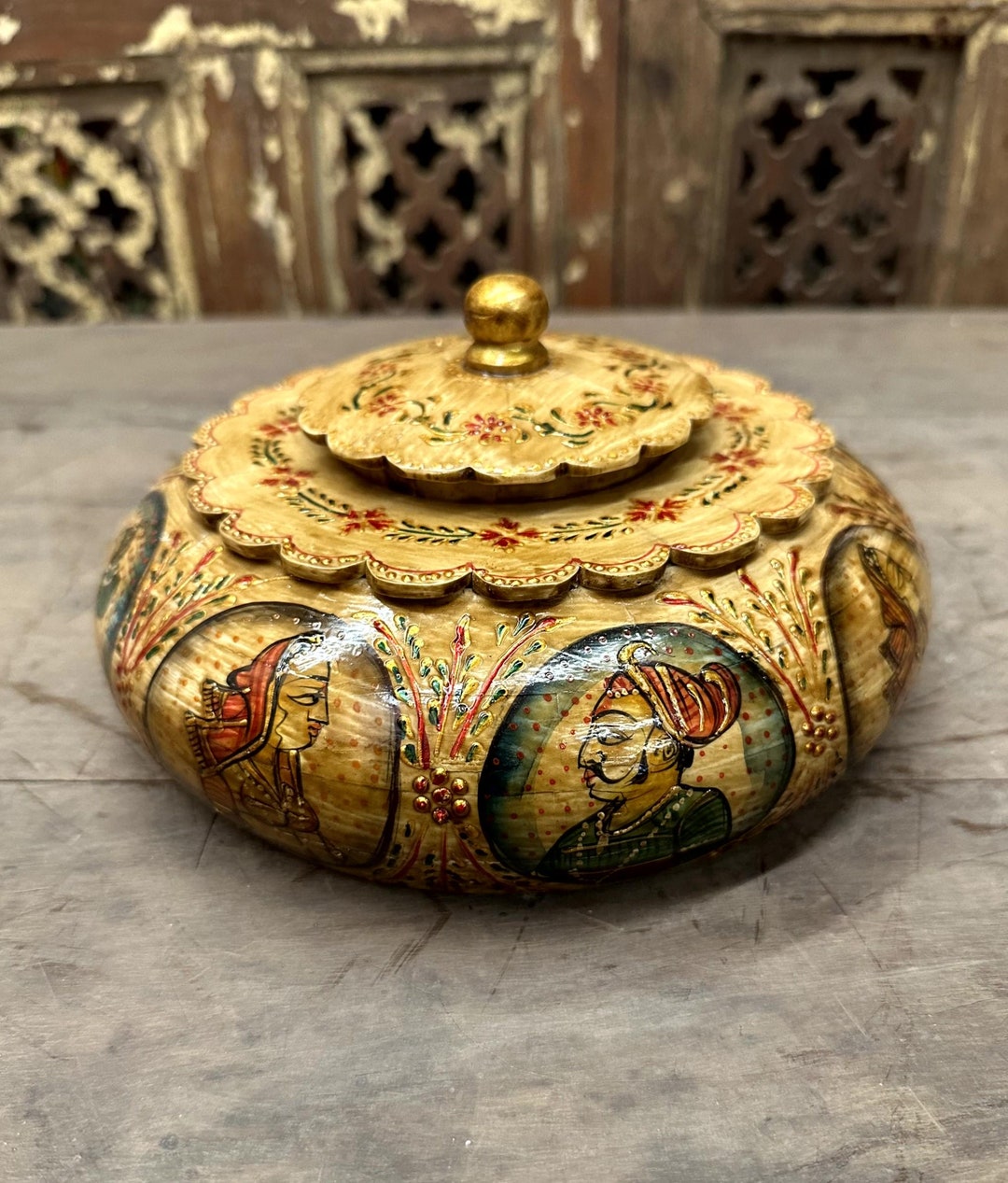 Handmade Camel Bone Box | Jewelry Inlaid Box | Old Teak Bone Inlay