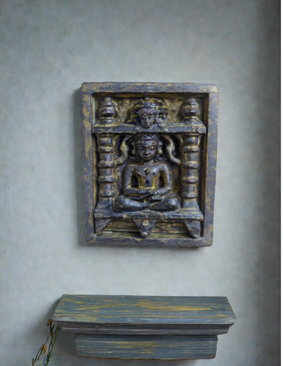 18 世紀のヴィンテージ仏像、木彫り、スピリチュアルな装飾、木製