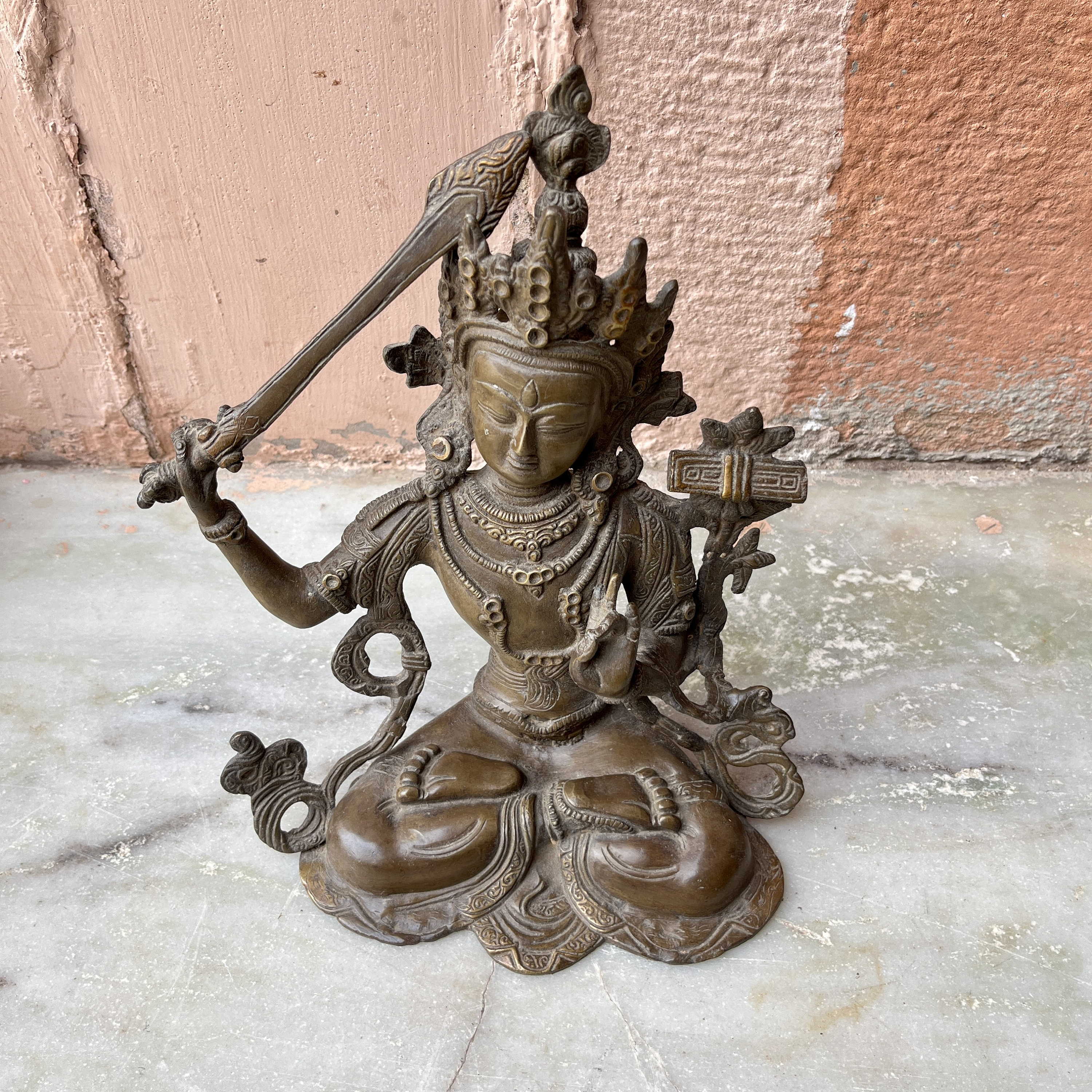 仏教美術 古銅 仏像 インド神 置物 V A231 仏教美術 古銅 仏像 インド
