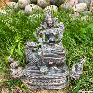 Bronze Mahalakshmi, God Idol Statue, Indian God Statue, Rare Item, Statue of Laxmi Goddess of Wealth, Sitting Lakshmi Statue, Brass Statue