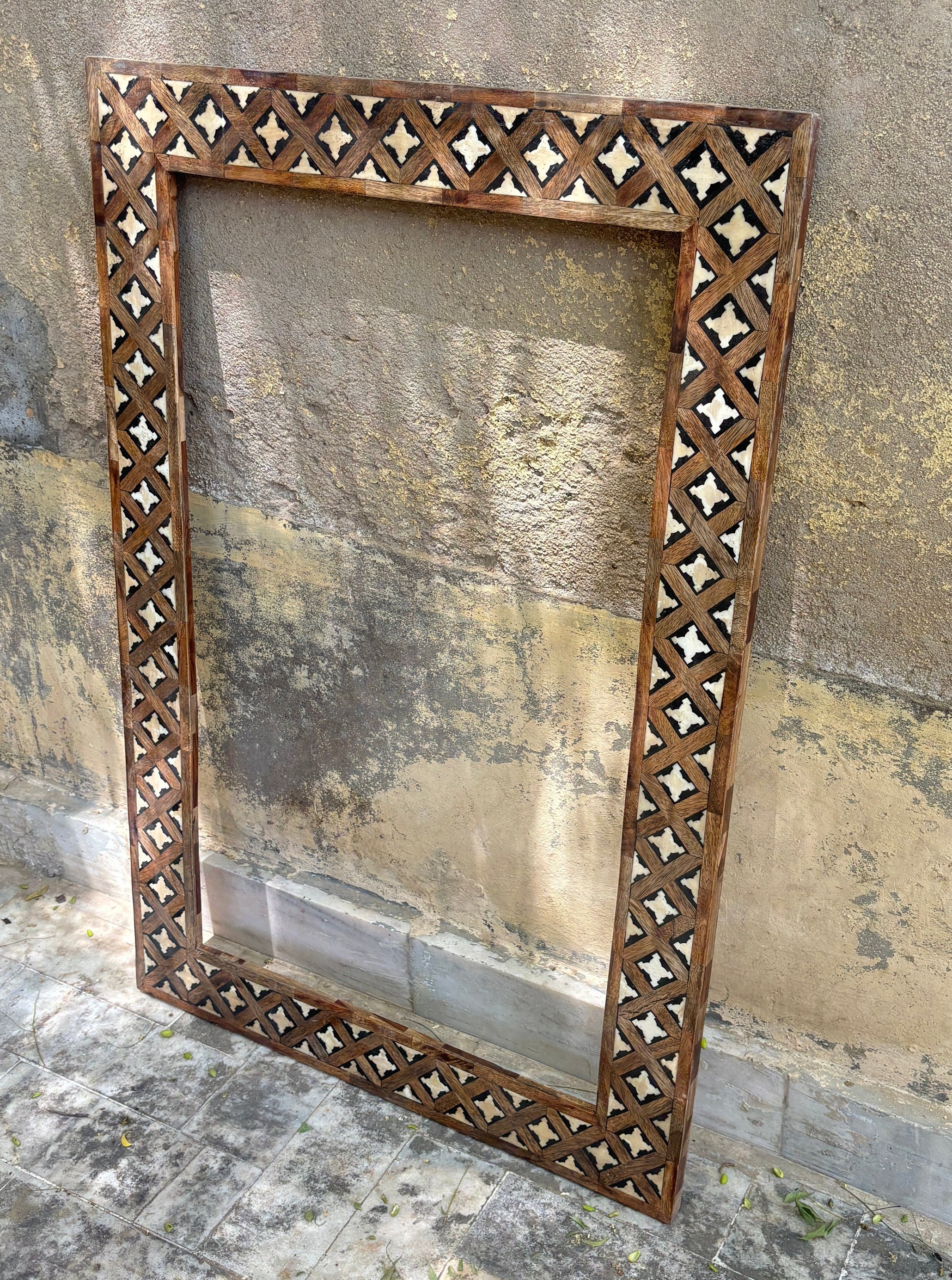 Designer Inlaid Frame, Wooden Bone Inlay Mirror Frame, Living, Office ...