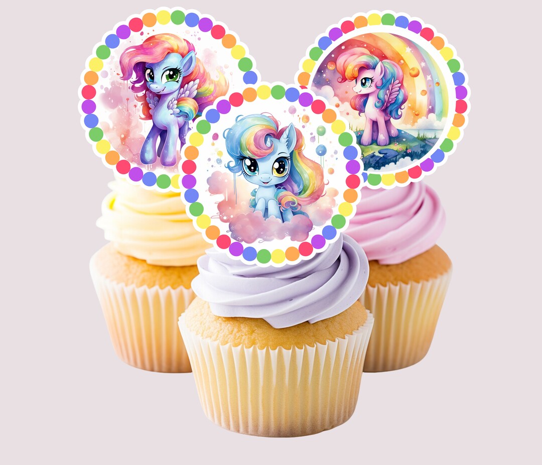 My Little Pony Cupcake Toppers. Downloadable. Etsy
