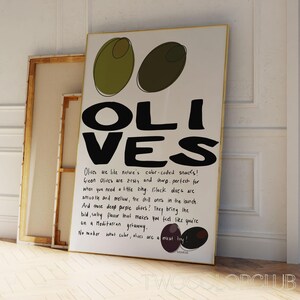 Olives Art Print Digital Download Funny Olives Taste Wall Art Download Cool Kitchen Art Printable