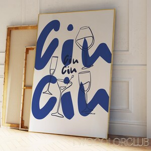 Cin Cin ウォールアート ダウンロード Cin Cin マティーニ ポスター シャンパン ワイングラス プリント バーカート アートプリント ブルー Cin Cin デジタルプリント