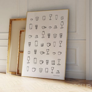 Glasses Wall Art Download Wine Glasses Print Cocktail Glasses Print Cool Kitchen Art