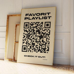 Custom QR Code Playlist Print Digital Download Spotify QR Code Playlist ...