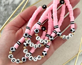 Soccer Team Bracelet Custom Sports Team Bracelet Soccer Team Gift Idea Soccer Lover Gift for Girl Soccer Player Gift Soccer Coach Gift