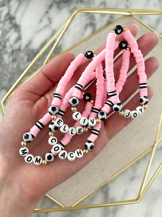 Soccer Team Bracelet Custom Sports Team Bracelet Soccer Team Gift Idea Soccer Lover Gift for Girl Soccer Player Gift Soccer Coach Gift