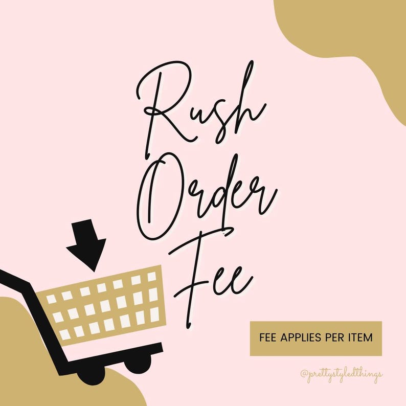 RUSH ORDER FEE - Etsy