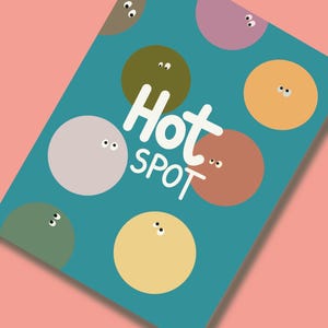 Hot Spot Postkarte mit braunem Umschlag, Wertschätzungspostkarten, Feierkarte, umweltfreundliche Karte, lustige fleckige Karte