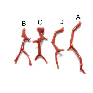 RED CORAL Stick 100% Natural Italian Red Coral Stick Loose Branch Gemstone, Coral Tree Polished Tree. Coral Stick 77MM Length