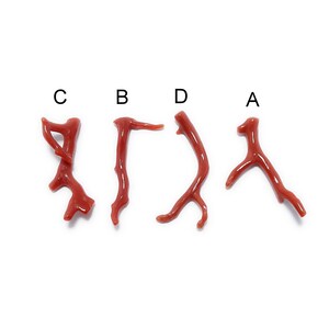 Natural Italian Red Coral Stick Beads: Jewelry Making, 37mm Length