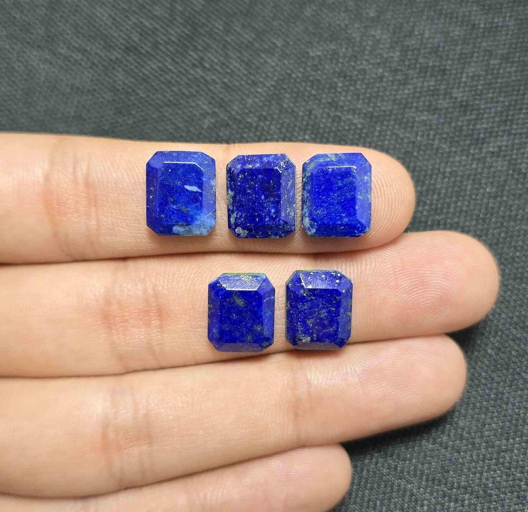 Lapis Lazuli Gemstone Natural Blue Gems Cut Octagon Cabochon Calibrated ...