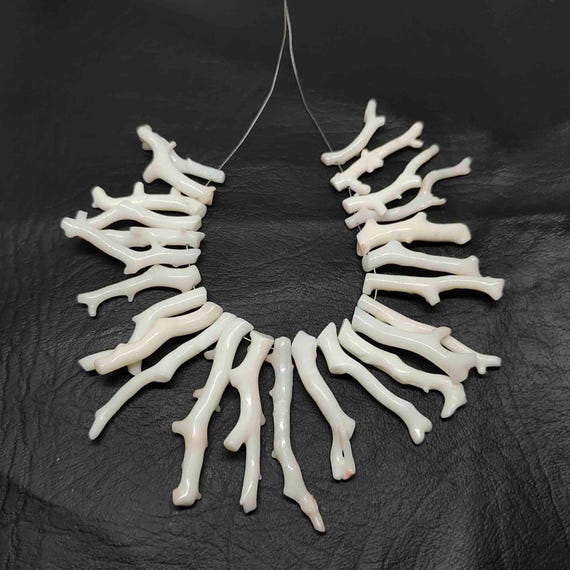 Natural Japanese White Coral Branch Beads – Jewelry Making Gemstone Accent