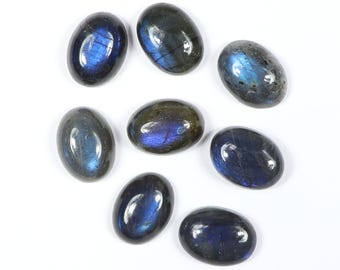 Blue Fire Labradorite Oval Cabochon – Jewelry Making Gemstone, Ring Pendant Stone