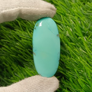 Arizona Turquoise oval Cabochon Gemstone, Loose Beads Smooth Flat Back Semi Precious Stones For Matching Jewelry Set Making