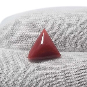 Natural Italian Red Coral Cabochon 12MM Trillion Shape Cabochon 100% Italian Coral Gemstone Smooth Cabs Loose Stone