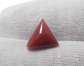 Italian Red Coral Cabochon, Natural Mediterranean Coral Gemstone, Jewelry Making Supply