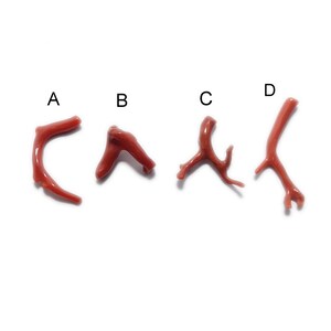 4 Pcs Natural Red Coral Sticks: Raw Gemstone for Jewelry Making