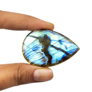 AAA Quality Blue Labradorite Gemstone Wholesale Price Stone Natural Blue Labradorite Cabochons Handmade And hand polished. image 3