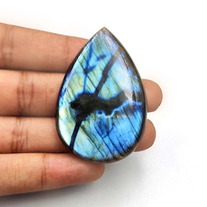 AAA Quality Blue Labradorite Gemstone Wholesale Price Stone Natural Blue Labradorite Cabochons Handmade And hand polished. image 1