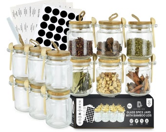 Pebbly Glass Storage Jars with Bamboo Lids, Set of 3 - Interismo Online  Shop Global