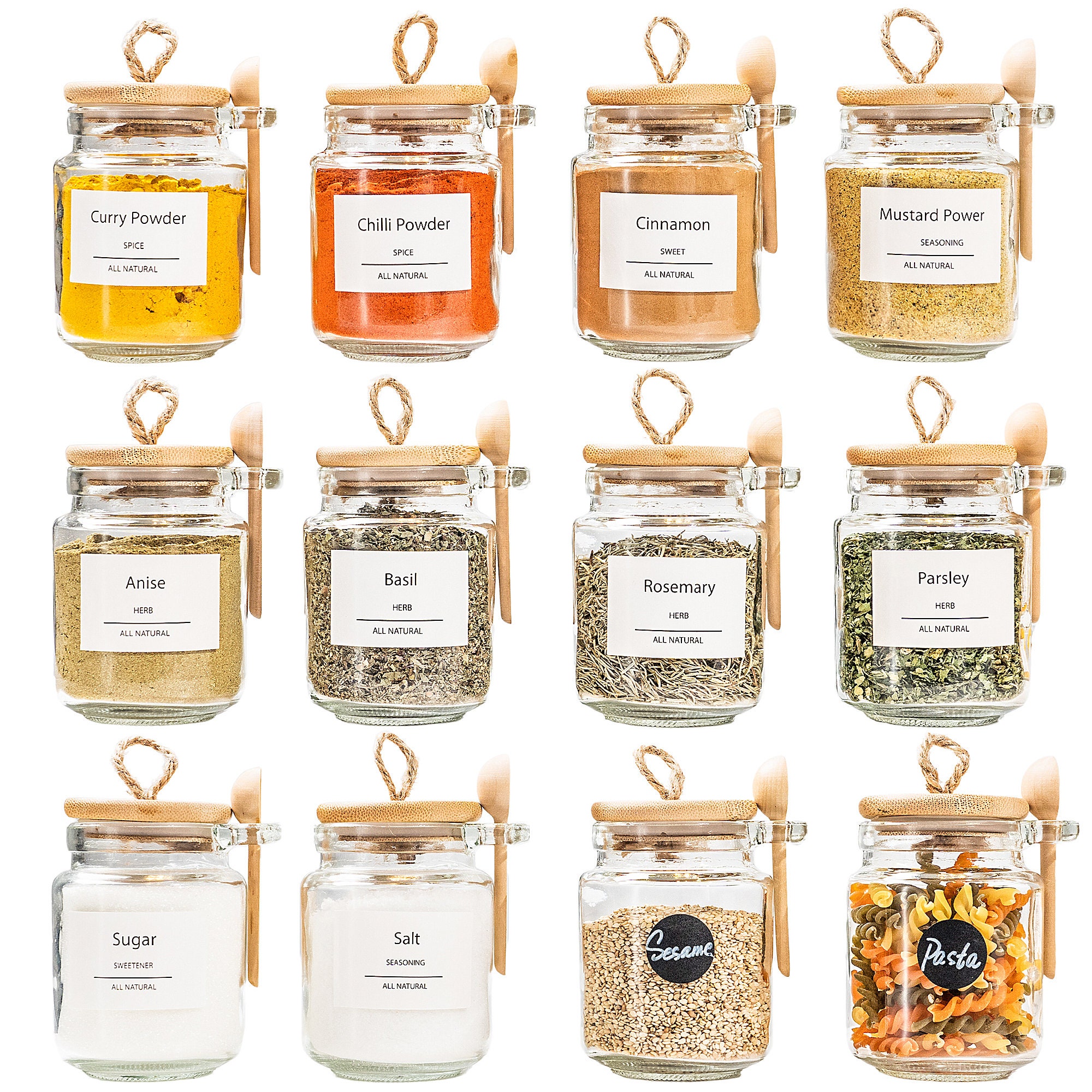 Best Spice Jars With Bamboo Lids + Labels - Caitlin Marie Design