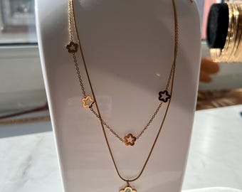 Halskette vergoldet (18K) Edelstahl