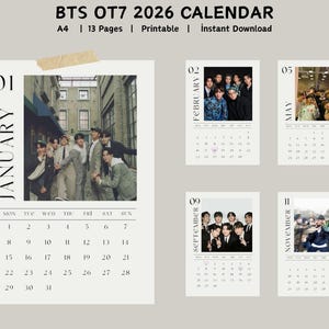 Bts Calendar - Etsy