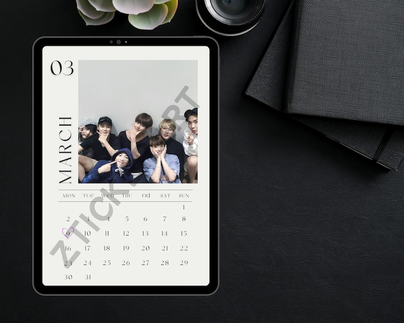 Daily Notes Bts Design BTS Calendar | Bts 2026 Calendar | Bts Planner | Bts Calendar | Bts ...