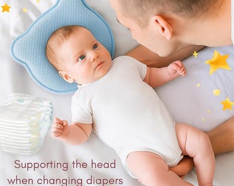 Bear-Shaped Changing Pad Head Support: Stroller & Car Seat Comfort Pillow