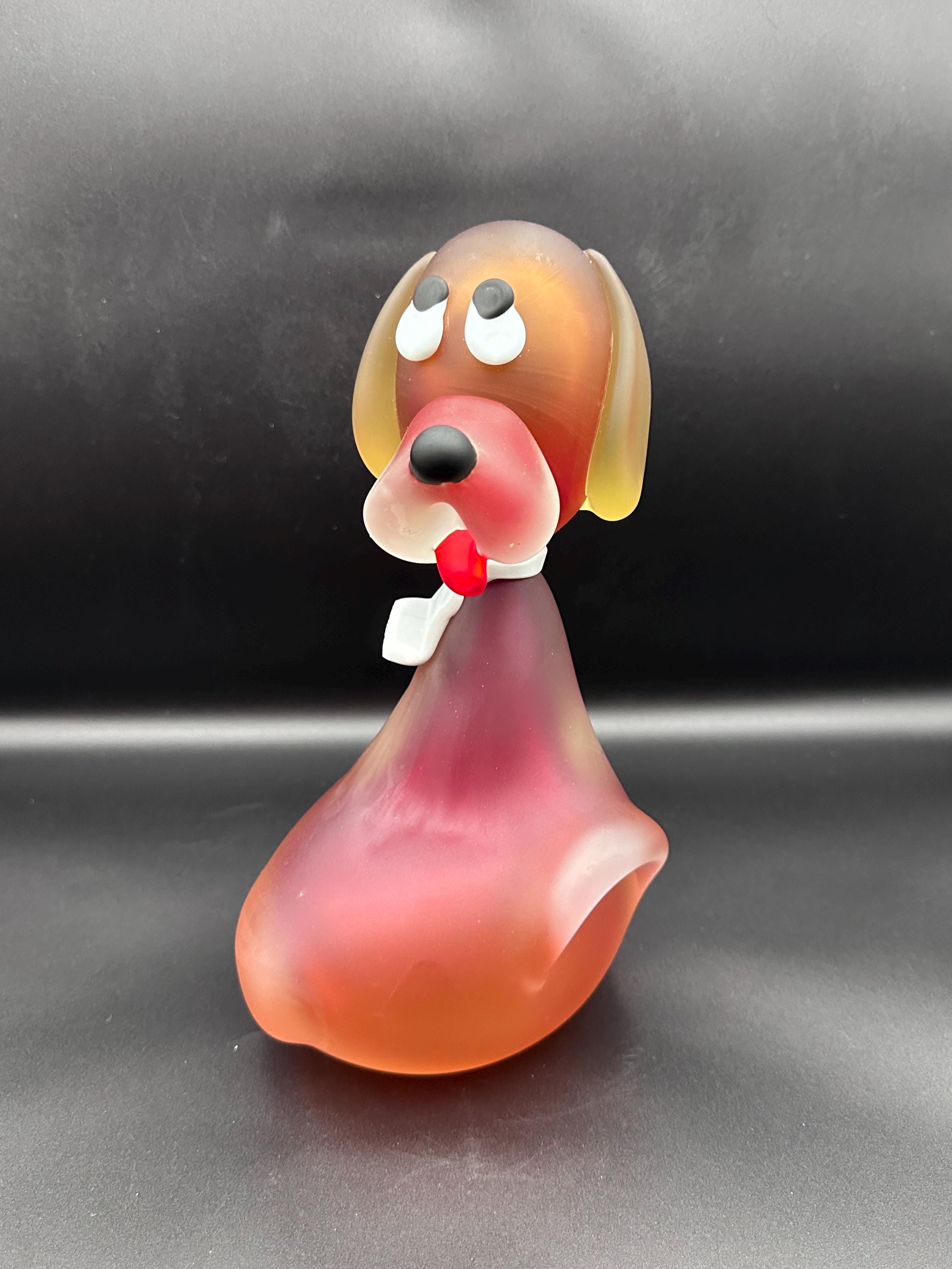 希少】ヴェネチアンガラス ミルフィオリ 犬 置物 ムラーノガラス