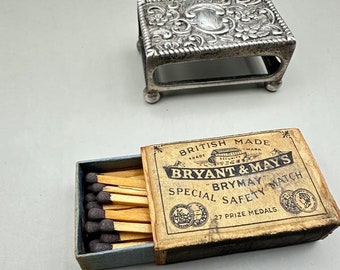 スターリングシルバー マッチ箱ホルダー JJ ホールマーク チェスター