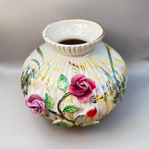Vintage Large Lustre Ware Vase Floral design