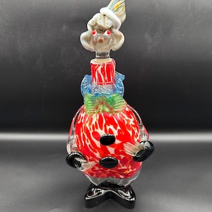 Vintage Murano Venetian Art Glass Clown Decanter. 31cm Tall, Stunning Item