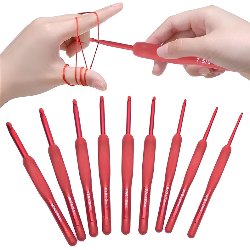 Crochet Hook Set for Amigurumi Hooks Tulip Etimo Red Hook for Crochet
