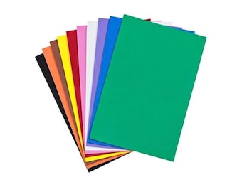 10 láminas de espuma EVA para manualidades, 23 x 30 cm, 10 colores, 2 mm, para proyectos de manualidades, preescolares, aulas, álbumes de recortes, bricolaje.