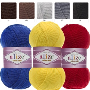 10 PCS Cotton Yarn For Crochet Bag Making Crocheting With Cotton Yarn For Knitting With Cotton Yarn Crochet Alize Cotton Gold Amigurumi Yarn