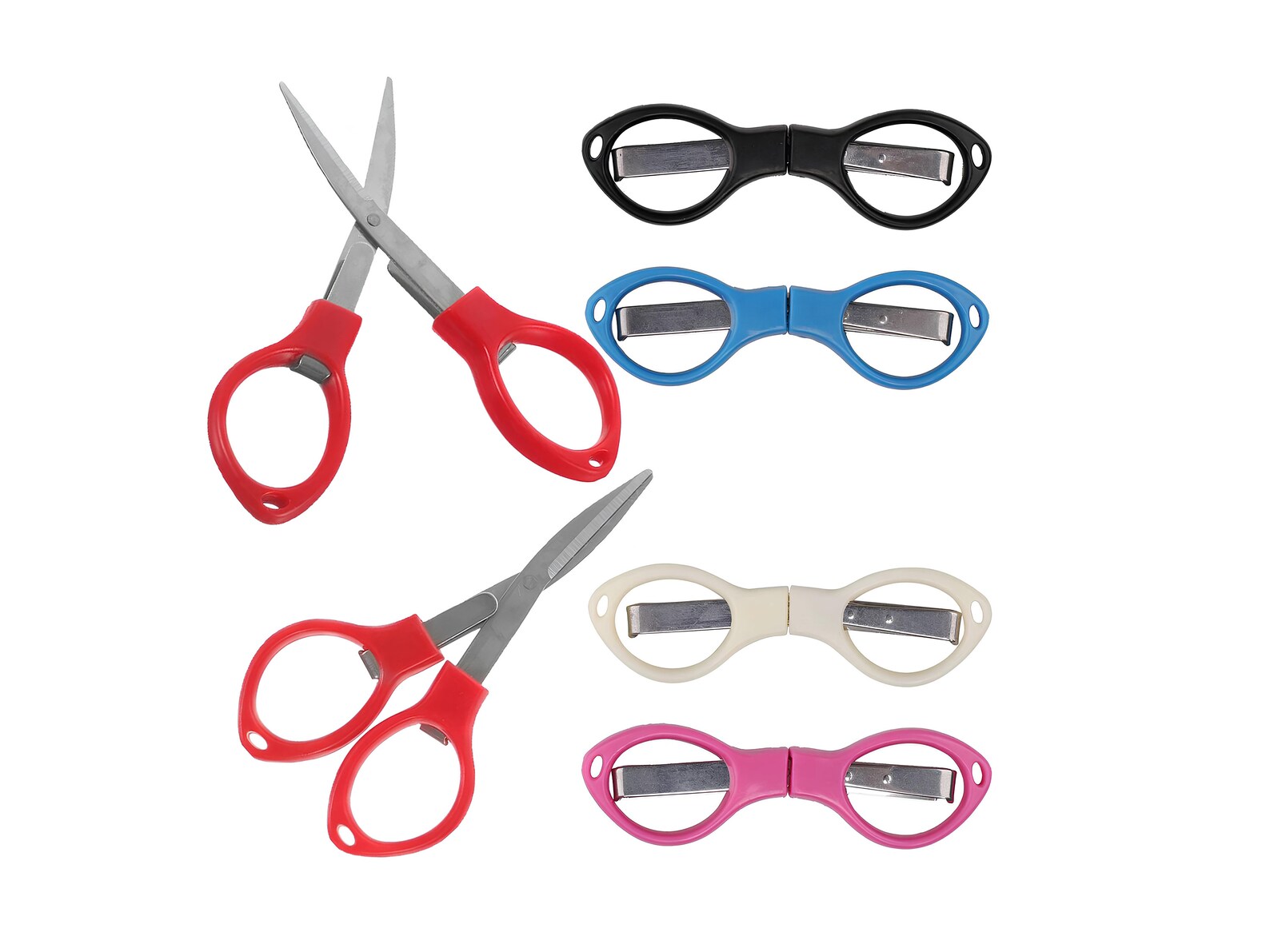 Scissors Spectacles Portable Folding Scissors Glasses Shaped Anti Rust Sewing Cutter Shear ...