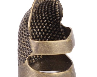 Dedal de costura, protector de dedos, protector de metal para dedos, protector de alfileres, agujas, costura, acolchado, accesorios para manualidades, protector de dedos, funda para agujas.