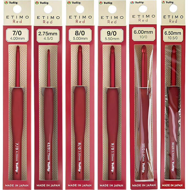 Crochet Hook Set for Amigurumi Hooks Tulip Etimo Red Hook for Crochet
