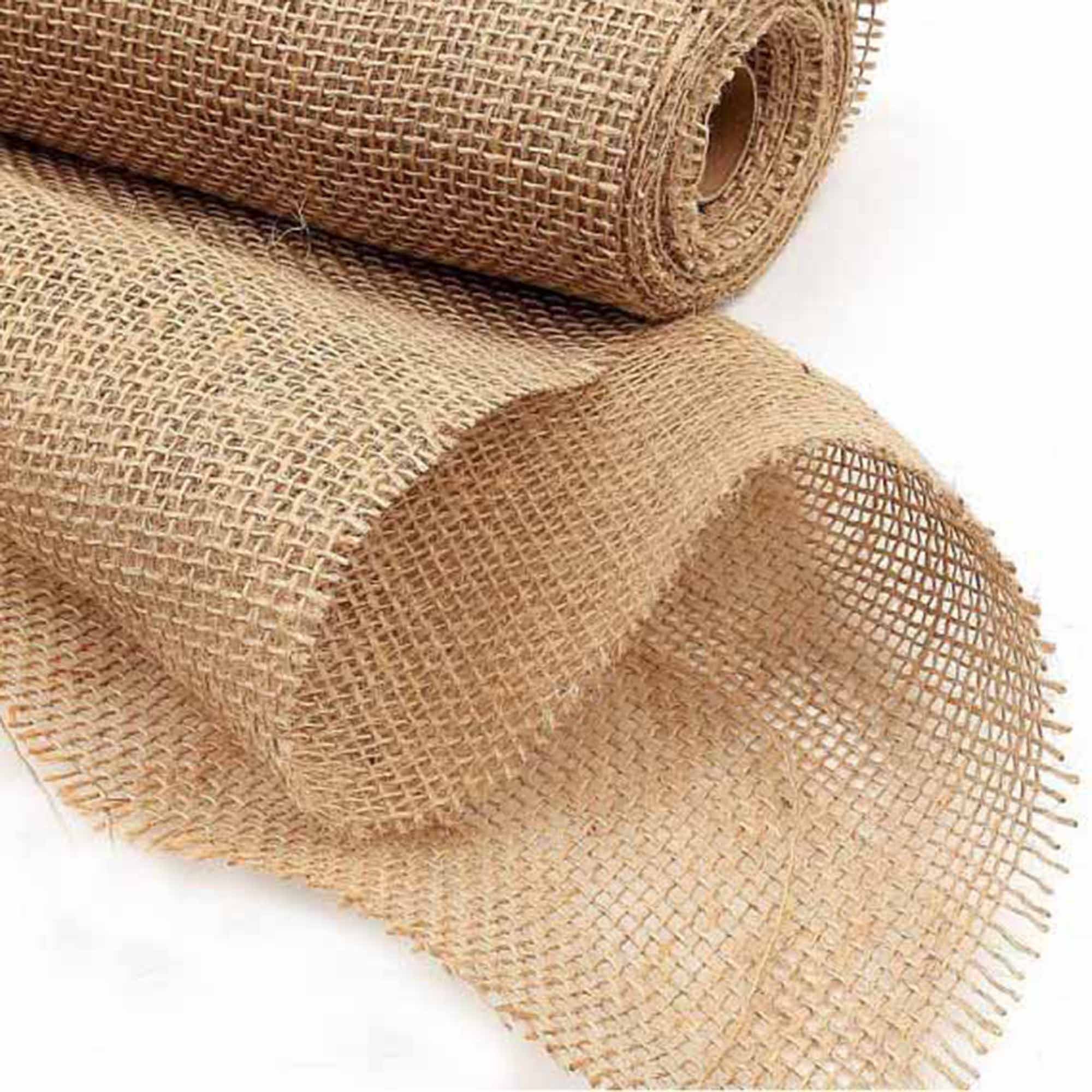 Jute Wrapping Natural Fiber Jute Burlap Fabric Roll Wide Mesh Fabric for Placemats ...