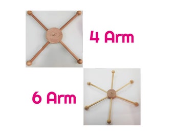 Natural Baby Mobile Holder 6 Arms Baby Mobile Hanger 4 Arms Nursery Mobile Crib Holder Hanging Rattles Toy Hanger Kid DIY Crib Bed Bell